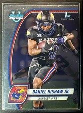 2024 Bowman Chrome University Daniel Hishaw Jr. #52 1st Prospect Jayhawks