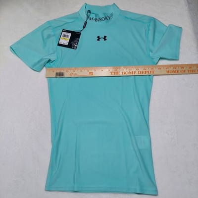 Under Armour Mansory Compression Shirt Mens M Aqua New HeatGear