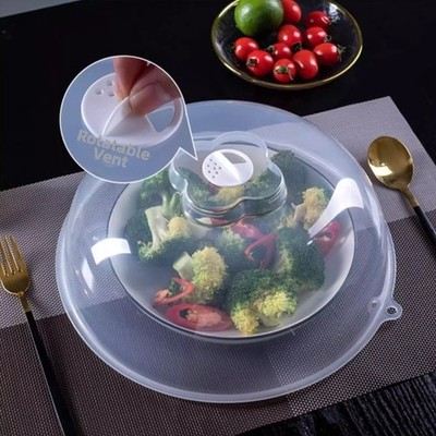 Mikrowellen Spritz Abdeckung Transparent Deckel Nicht BPA Kunststoff Schale Schutz