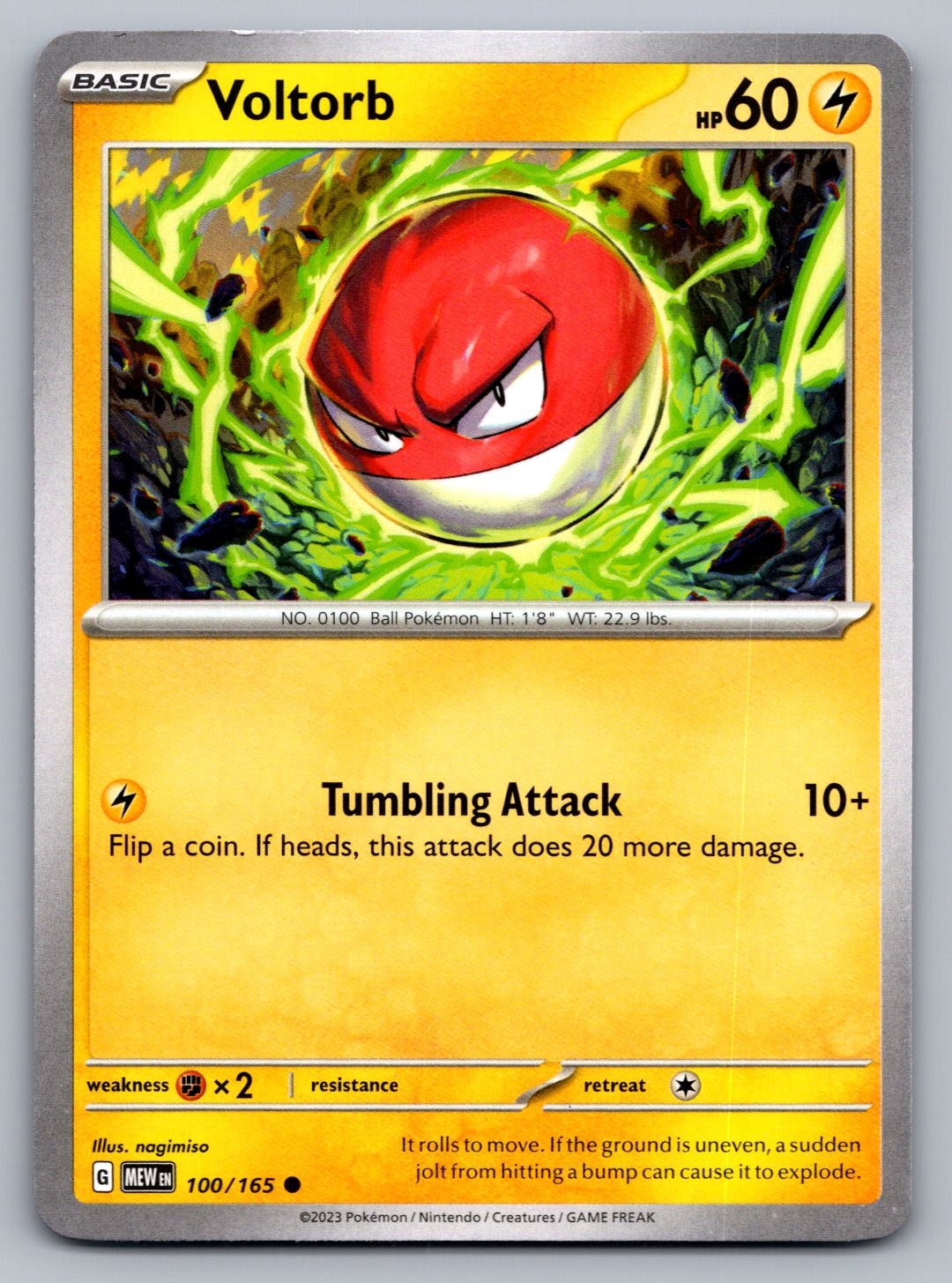 Pokemon TCG SV: Scarlet & Violet 151 Voltorb 100/165