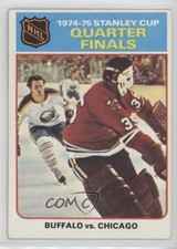 1975-76 Topps Buffalo Sabres Chicago Blackhawks Tony Esposito vs #6 HOF 15zf