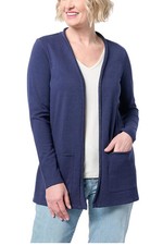 Belle Beach by Kim Gravel Women's Sweats Rolled Edge Cardigan Twilight