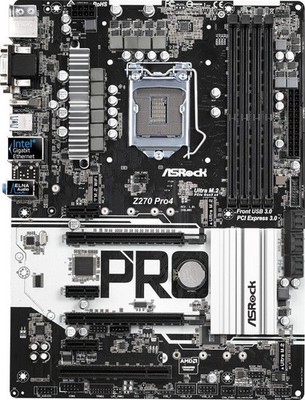 ASRock Z270 Pro4 Intel Z270 Mainboard ATX Sockel 1151   #125738