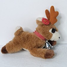 RUSS BERRIE Shimmer REINDEER Plush Stuffed 835 tags Christmas Deer 9" Long