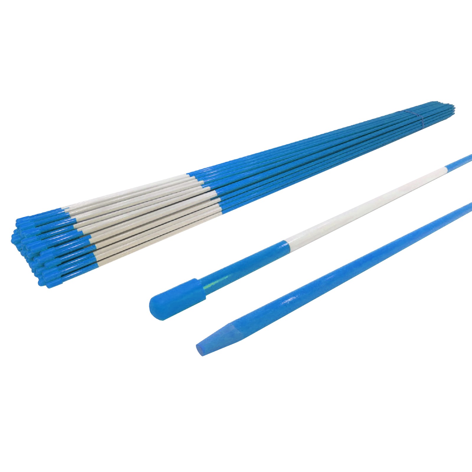48 Inches, 5/16 Inch, Blue With Cap & Tapered End