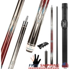 Professional Carbon Fiber Pool Cue Canadian Maple Wood Leather Bag Extender Rod