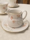 ROYAL DOULTON HARMONY VOGUE PLATES TEA SET ORANGE FLOWERS  VINTAGE DESSERT — photo 5