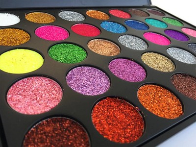 35 Color Glitter Eyeshadow Palette Shimmer Sequin Makeup Natural Long Lasting