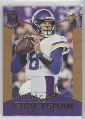 2019 Panini Donruss Elite Craftsmen Jersey Prime 8/49 Kirk Cousins #CJ-3 1j2