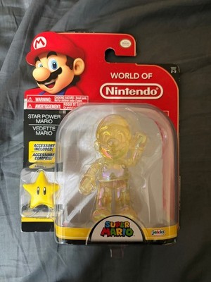 Nintendo STAR POWER MARIO (great condition) 4'' Figure Sparkle Clear Variant 2016
