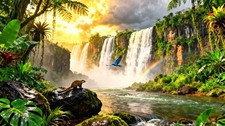 Digital Image Picture Photo Wallpaper Background Waterfall animal Cloudy  Nature