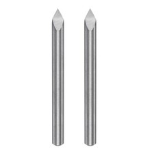 3.175mm Shank 0.1mm Tip 60 Degree Carbide 3 Flutes Wood Engraving CNC Bit 2pcs