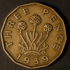 Threepence 1937 -1952 George VI Brass Choose your Dates