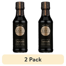San J Tamari Soy Sauce Organic Gluten Free Glass Bottle 10 fl oz 2 Pack