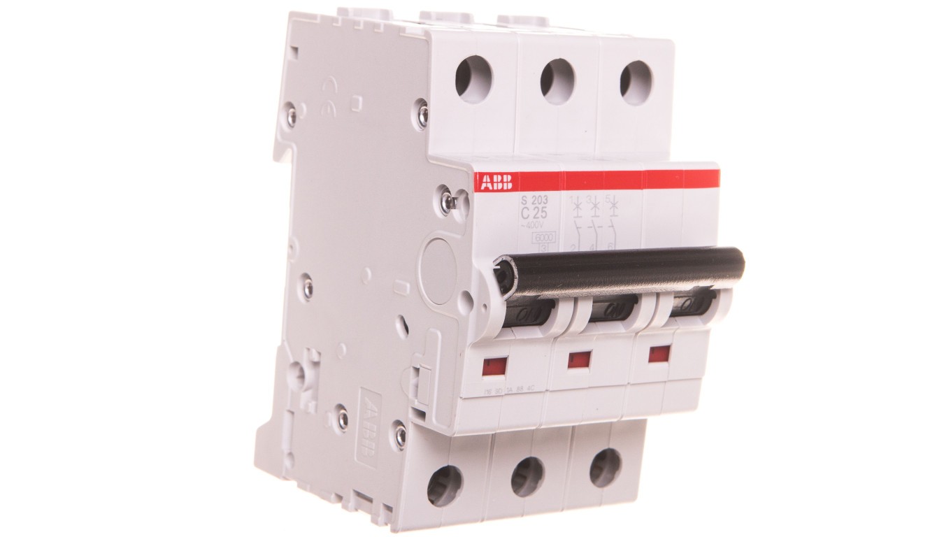 3P C 25A Overcurrent Switch 6kA AC S200 2CDS253001R0254