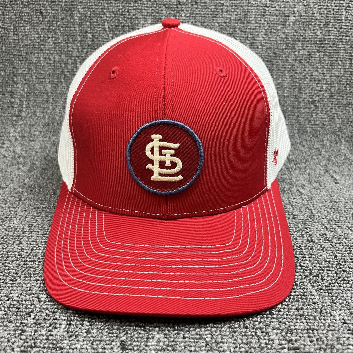 St. Louis Cardinals '47 Brand Berm Trucker Hat Red White Mesh Snapback MLB Cap