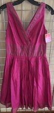 NWT Isaac Mizrahi for Target Dress Size 4 Magenta Pleats Cocktail