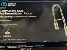Project Source Flynt Commerical Style Kitchen Faucet Chrome H90K-51D-PS-CH