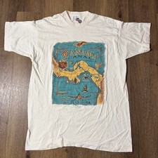 Vintage Panama Map Princess Cruises T-Shirt Size XXL Made in USA