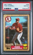 1987 Topps Todd Worrell All-Star Rookie #465 PSA 10 GEM MT St. Louis Cardinals 