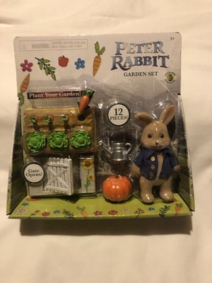 Peter Rabbit Garden Set Just Play 12 Pieces Gate Opens  New