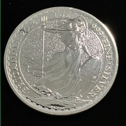 2016 Great Britain Britannia 2 Pounds 1oz .999 Fine Silver BU In Capsule