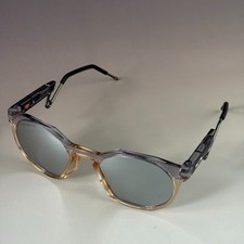 Oakley HSTN Metal Square Sunglasses Clear Grey Frame Prizm Silver Polarized New