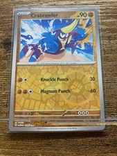 Pokémon TCG Crabrawler Obsidian Flames 114/197 Common Card 2023 Reverse Holo