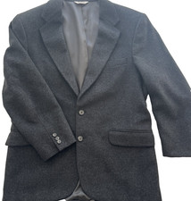 Vtg 100 Camel Hair Blazer Sports Coat Grey Men's 42R OR Women's 16 Made In USA