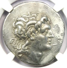 Lysimachus Silver AR Tetradrachm Lysimachos Thrace Coin 305 BC. Certified NGC VF