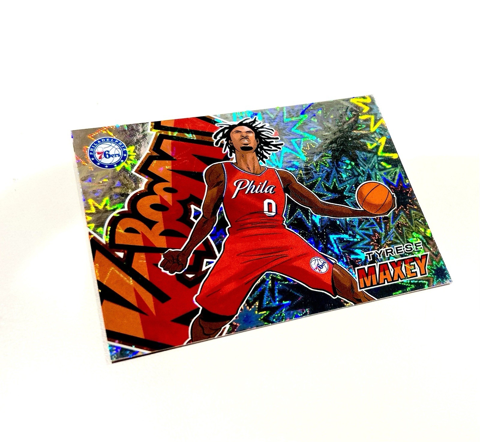 2024/25 Panini Revolution Tyrese Maxey Kaboom Kaboom! Horizontal SSP CASE HIT #4