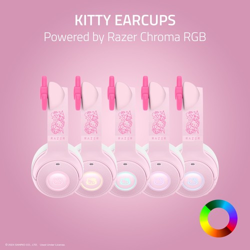 Razer Kraken V2 BT Gaming Headset - Hello Kitty and Friends Edition Wireless - Picture 3 of 8