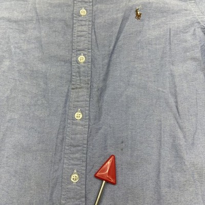 Polo Ralph Lauren Shirt Boys XL 18-20 Blue Oxford Button Front