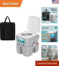 All-in-One Camping Toilet - 5.2 Gal with Strong Flush  Odor Control Features