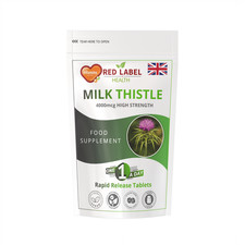 Milk Thistle 4000mg 400 Tablets High Strength Tablets 80% Silymarin Vegan UK