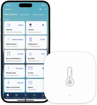 Zigbee Temperature and Humidity Sensor, Wireless Thermometer Hygrometer for Home