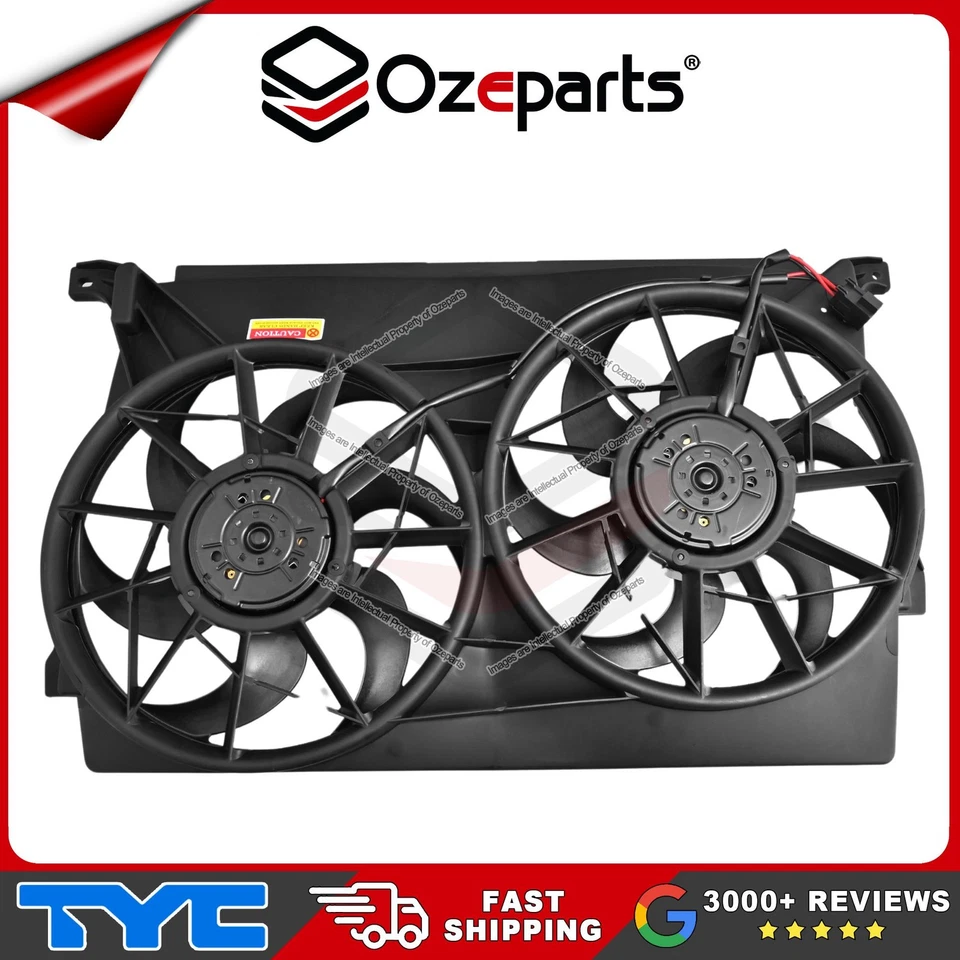 TYC Twin Thermo Radiator Fan With Motors for Ford Falcon XR6 XR8 AU 1998-2002 - Image 2 of 4