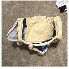 adidas Beige Polyester Gym Bag Zip Closure Ad...