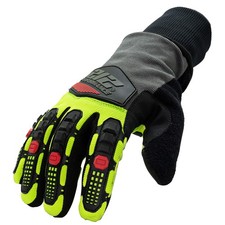 Cold Weather Impact Protection Work Gloves, Warm Fleece Lining, Waterproof Me...