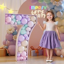 Imprsv 3FT Mosaic Number Frame for Balloons - Marquee Numbers DIY Decor