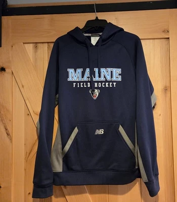 University Of Maine New Balance Size S Hooded Sweatshirt Field Hickey Black Bear - Image 1 of 4