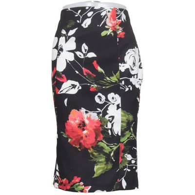 Liu Jo Jeans, Rock, Größe: 46, Schwarz/Mehrfarbig, Polyester, Blumen, Damen #Ntd