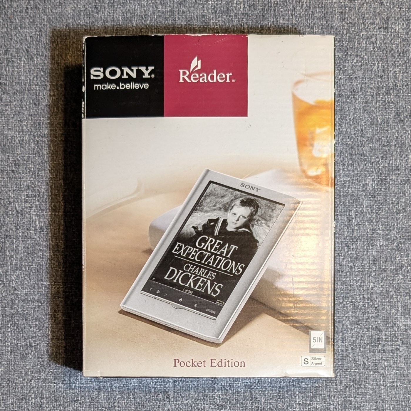 Silver Sony PRS-350 eReader with Original Box (AS-IS / Please Read Description)