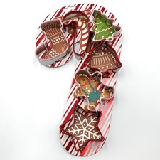 The Bakeshop By Masterclass Christmas 6 Pc Stainless Steel Cookie Cutters New