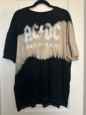 Rue 21 AC/DC Graphic T Shirt Women’s Size 3X Tee Black Bleach Washed