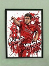 Image of Steven Gerrard Liverpool A4 Glossy Art Print No frame