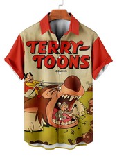 Classic Cartoon pattern Hawaiian Shirt, Summer Shirt, Unisex Adult