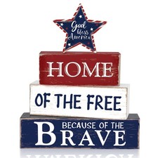 4th of July Decorations Patriotic Memorial Day Table Sign Independence Day Tabl