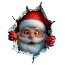 Christmas Wall Decals Santa Removable Cartoon Home Decor Christmas Floor Sticker