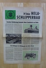 Original alt HELA LANZ AULENDORF 30 Jahre Schlepperbau Traktor Schlepper Zeitung